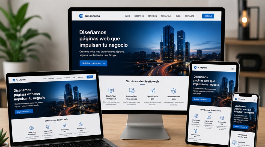 Precio de página web profesional en México